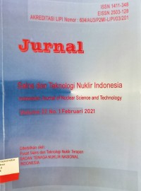 JURNAL RADIOLOGI : JURNAL SAINS DAN TEKNOLOGI NUKLIR INDONESIA VOLUME 23, NOMOR 1