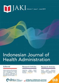 JURNAL ARS : ADMINISTRASI KESEHATAN INDONESIA (JAKI) VOL 10 NO 1