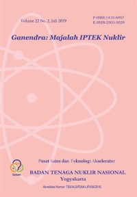 JURNAL RADIOLOGI : GANENDRA: MAJALAH IPTEK NUKLIR VOLUME 23, NOMOR 1