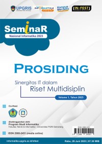 E-PROSIDING INFORMATIKA  : SINERGITAS IT DALAM RISET MULTIDISIPLIN